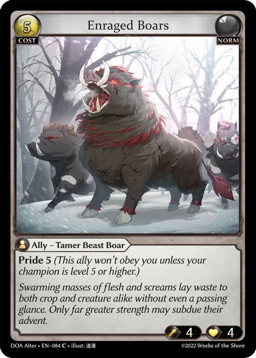 Enraged Boars (084) [Dawn of Ashes: Alter Edition] | Webway Games