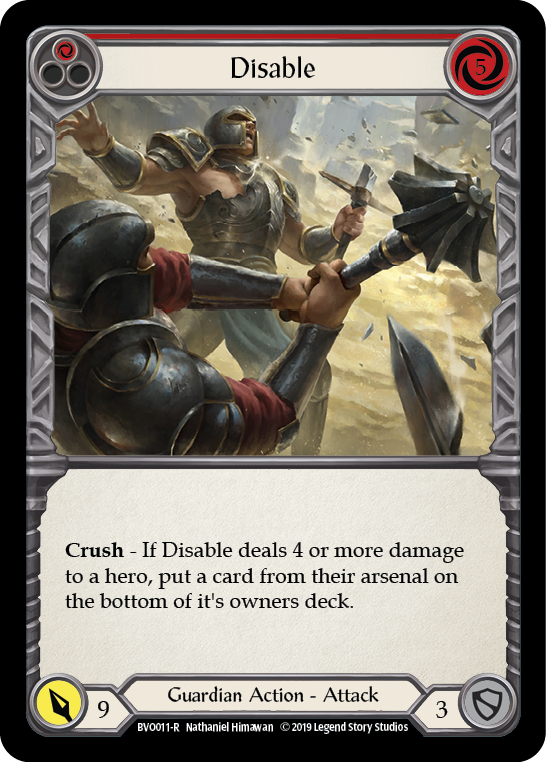 Disable (Red) [BVO011-R] 1st Edition Normal | Webway Games