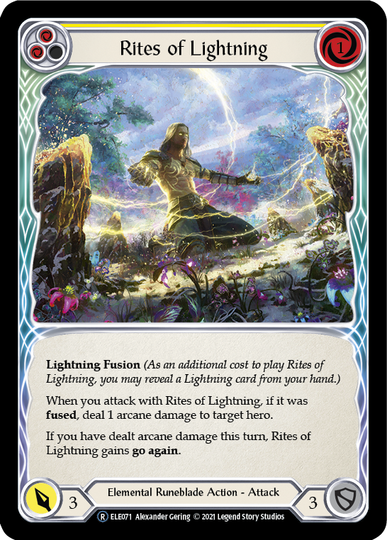 Rites of Lightning (Yellow) [U-ELE071] Unlimited Normal | Webway Games