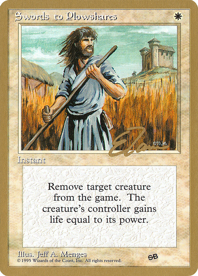 Swords to Plowshares (Eric Tam) (SB) [Pro Tour Collector Set] | Webway Games