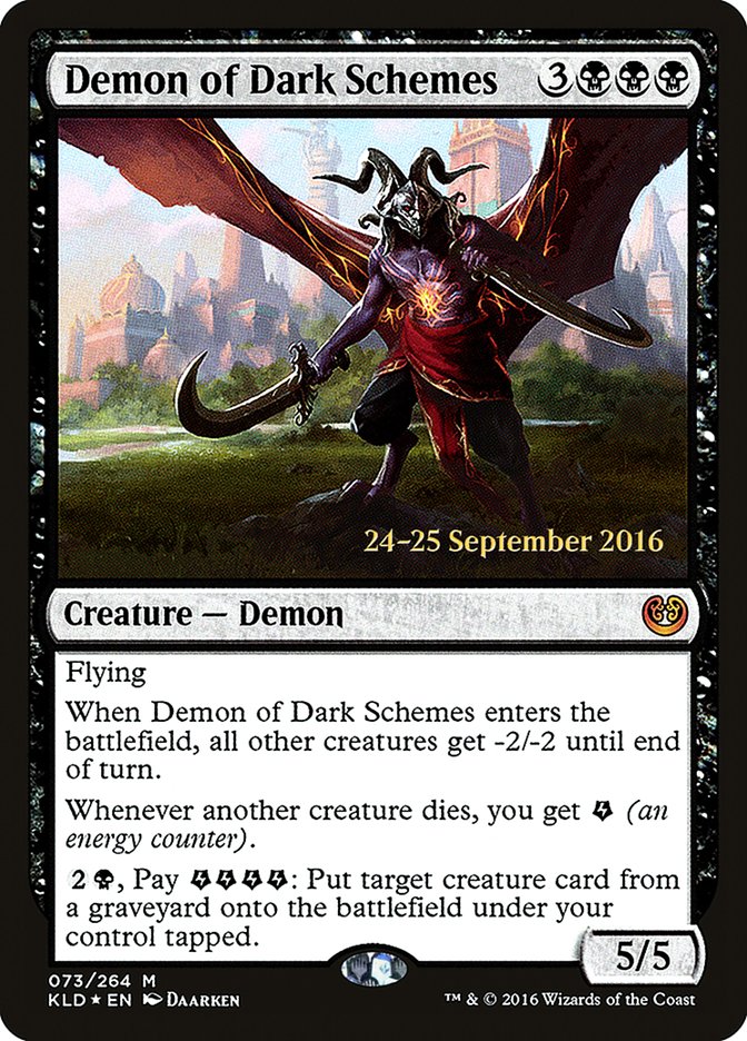 Demon of Dark Schemes  (Prerelease) [Kaladesh Prerelease Promos] | Webway Games