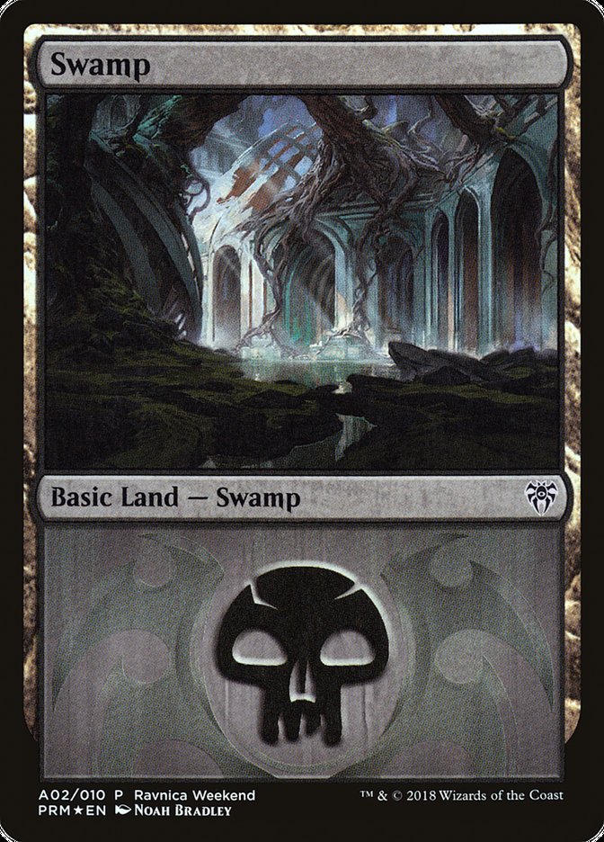 Swamp (#A02) [Guilds of Ravnica Ravnica Weekend] | Webway Games