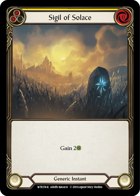 Sigil of Solace (Yellow) [WTR174-R] Alpha Print Rainbow Foil | Webway Games