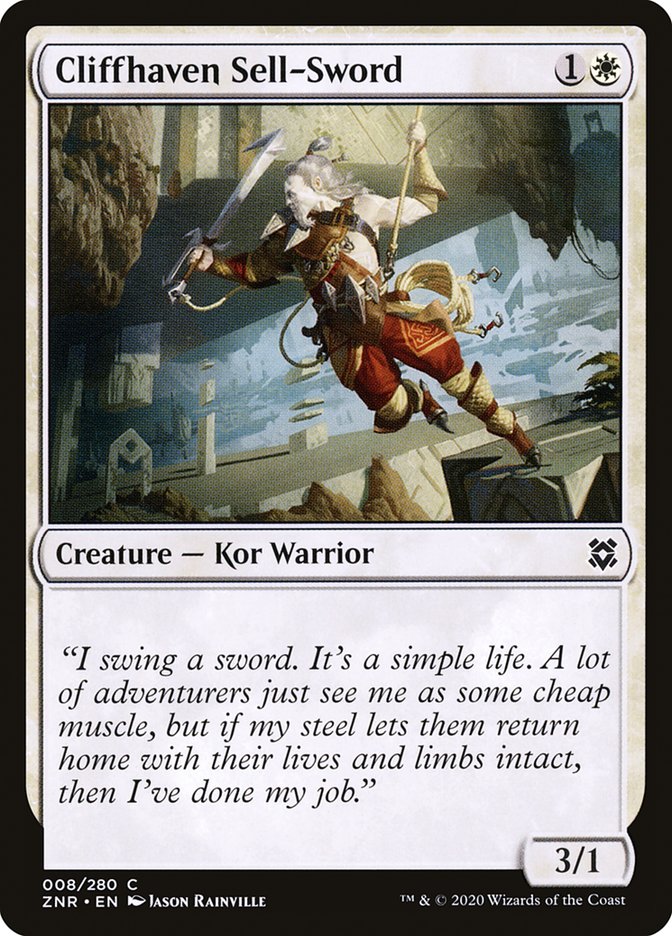Cliffhaven Sell-Sword [Zendikar Rising] | Webway Games