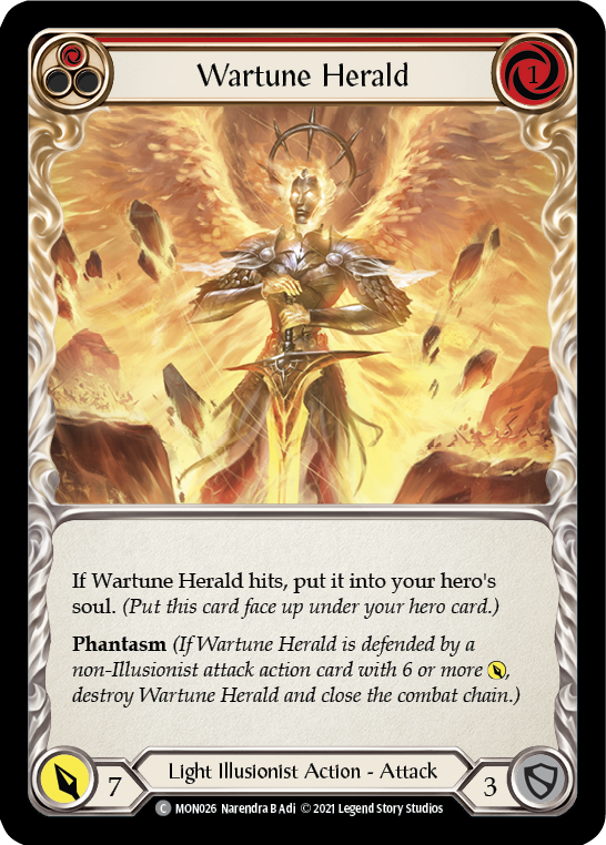 Wartune Herald (Red) (Rainbow Foil) [MON026-RF] 1st Edition Rainbow Foil | Webway Games
