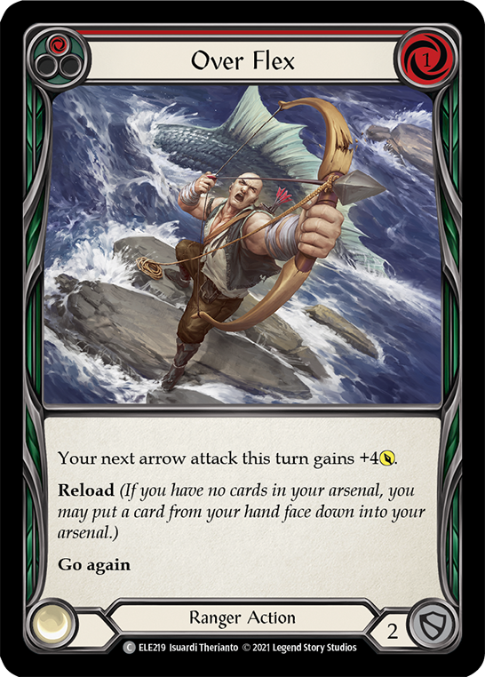 Over Flex (Red) [ELE219] (Tales of Aria)  1st Edition Rainbow Foil | Webway Games
