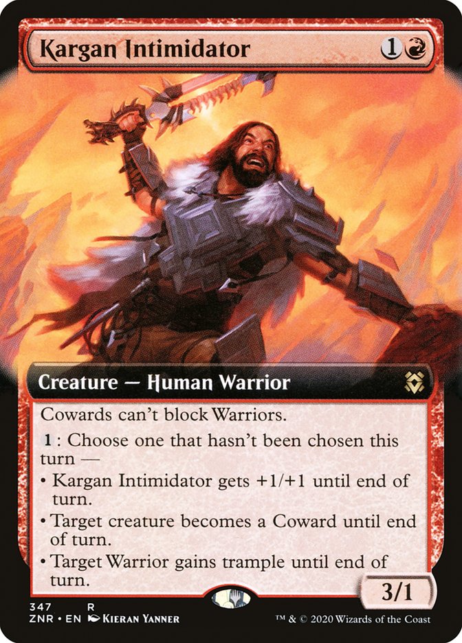 Kargan Intimidator (Extended Art) [Zendikar Rising] | Webway Games