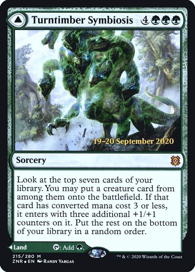 Turntimber Symbiosis // Turntimber, Serpentine Wood  [Zendikar Rising Prerelease Promos] | Webway Games