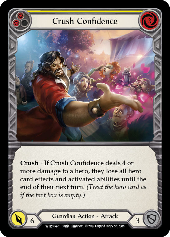 Crush Confidence (Yellow) [WTR064-C] Alpha Print Normal | Webway Games