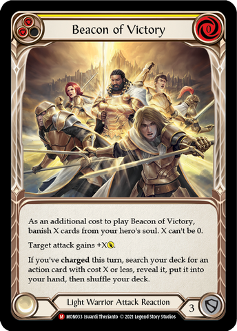 Beacon of Victory (Rainbow Foil) [MON033-RF] 1st Edition Rainbow Foil
