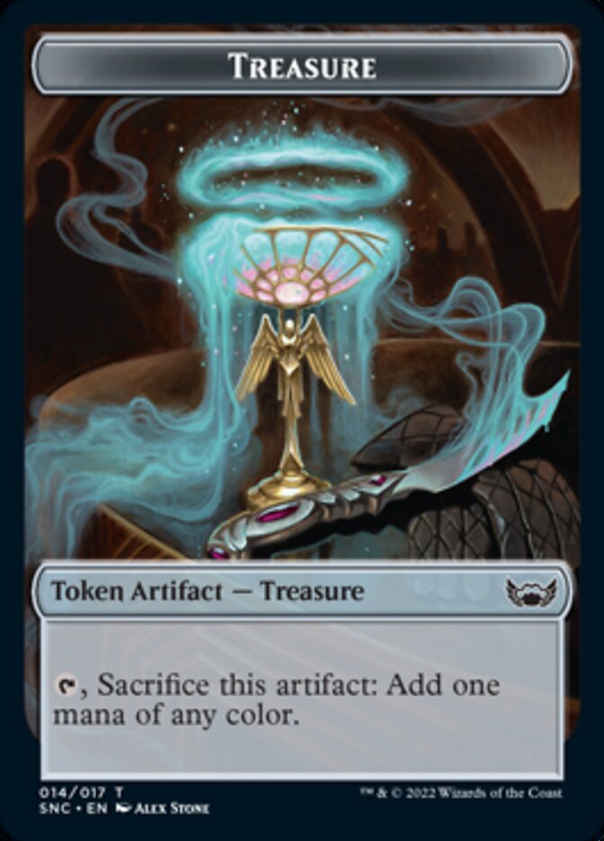 Treasure (014) // Rhino Warrior Double-sided Token [Streets of New Capenna Tokens] | Webway Games