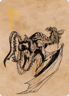 Ancient Silver Dragon Art Card (47) (Gold-Stamped Signature) [Commander Legends: Battle for Baldur's Gate Art Series] | Webway Games