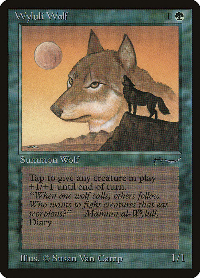 Wyluli Wolf (Dark Mana Cost) [Arabian Nights] | Webway Games