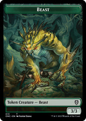 Poison Counter // Beast Double-Sided Token [Phyrexia: All Will Be One Commander Tokens] | Webway Games