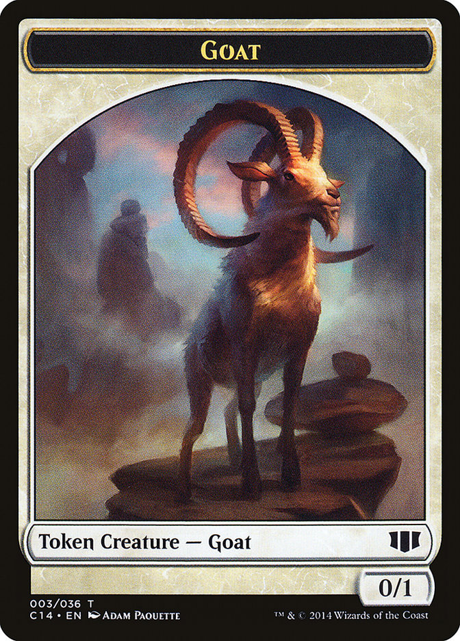 Goblin // Goat Double-sided Token [Commander 2014 Tokens] | Webway Games