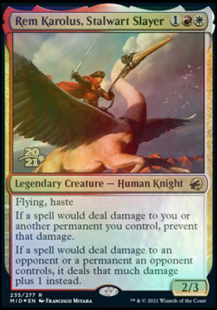 Rem Karolus, Stalwart Slayer [Innistrad: Midnight Hunt Prerelease Promos] | Webway Games
