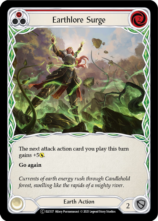 Earthlore Surge (Red) [U-ELE137] Unlimited Rainbow Foil | Webway Games