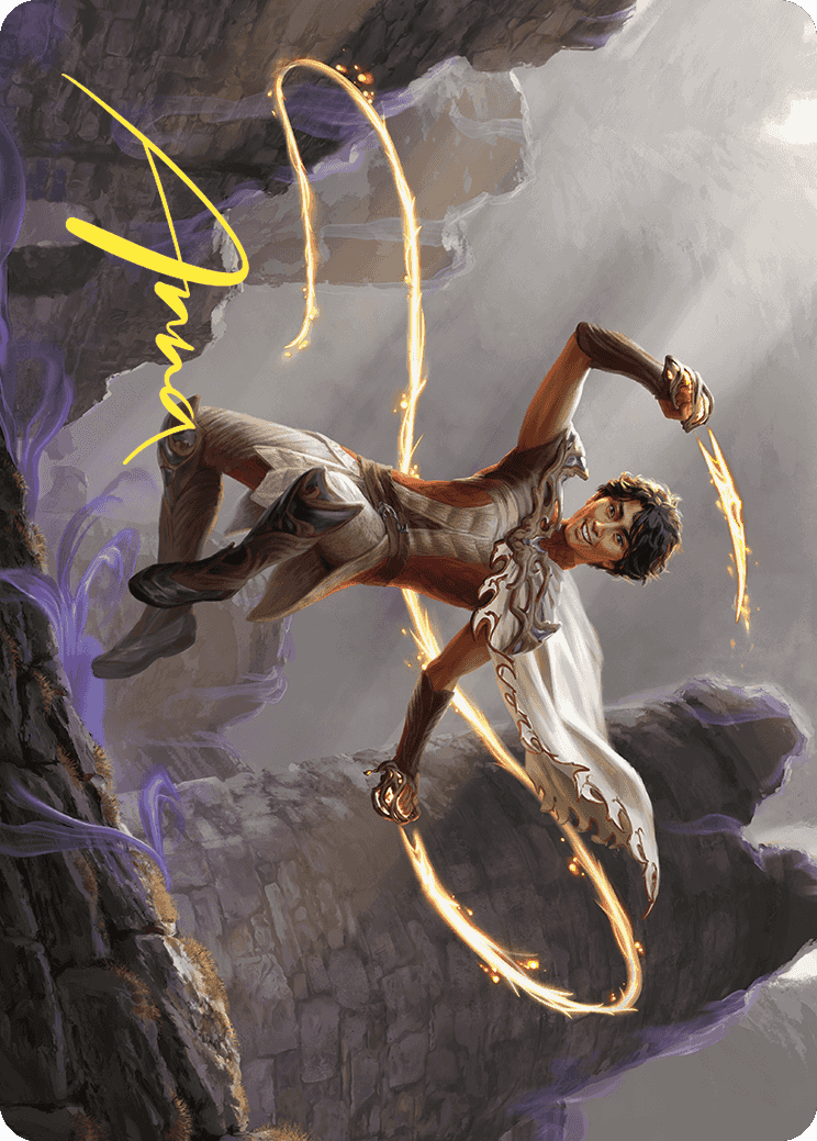 Kellan, the Fae-Blooded Art Card (Gold-Stamped Signature) [Wilds of Eldraine Art Series] | Webway Games