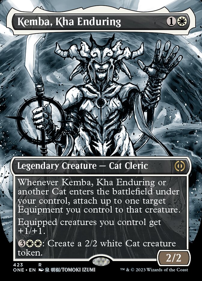 Kemba, Kha Enduring (Borderless Manga Step-and-Compleat Foil) [Phyrexia: All Will Be One] | Webway Games