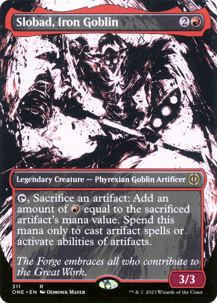 Slobad, Iron Goblin (Borderless Ichor) [Phyrexia: All Will Be One] | Webway Games
