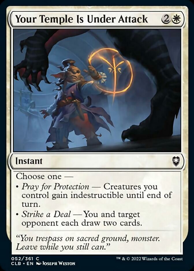 Your Temple Is Under Attack [Commander Legends: Battle for Baldur's Gate] | Webway Games