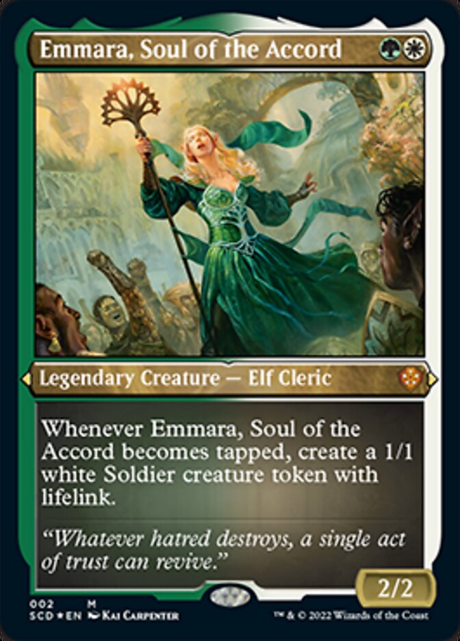 Emmara, Soul of the Accord (Foil Etched) [Starter Commander Decks] | Webway Games