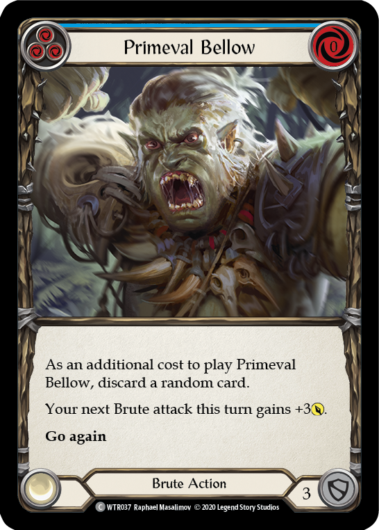 Primeval Bellow (Blue) [U-WTR037] (Welcome to Rathe Unlimited)  Unlimited Rainbow Foil | Webway Games