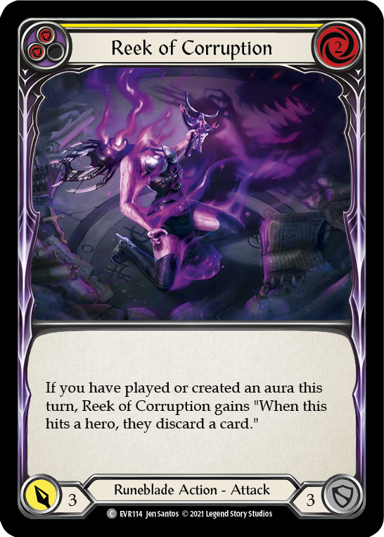 Reek of Corruption (Yellow) [EVR114] (Everfest)  1st Edition Rainbow Foil | Webway Games