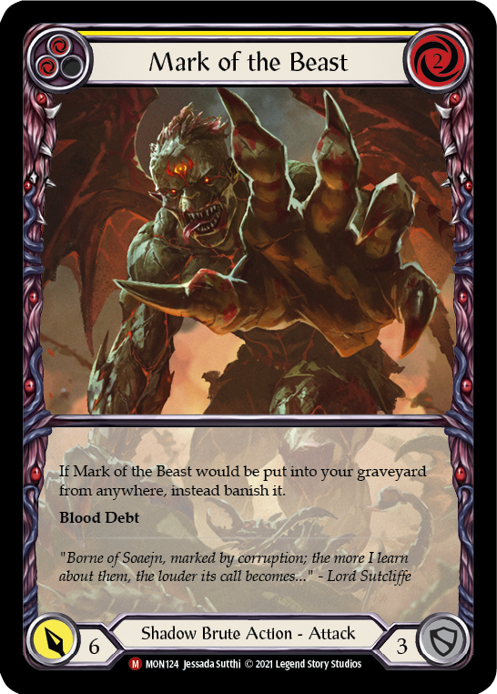 Mark of the Beast (Extended Art Rainbow Foil) [MON124-EA] 1st Edition Rainbow Foil | Webway Games