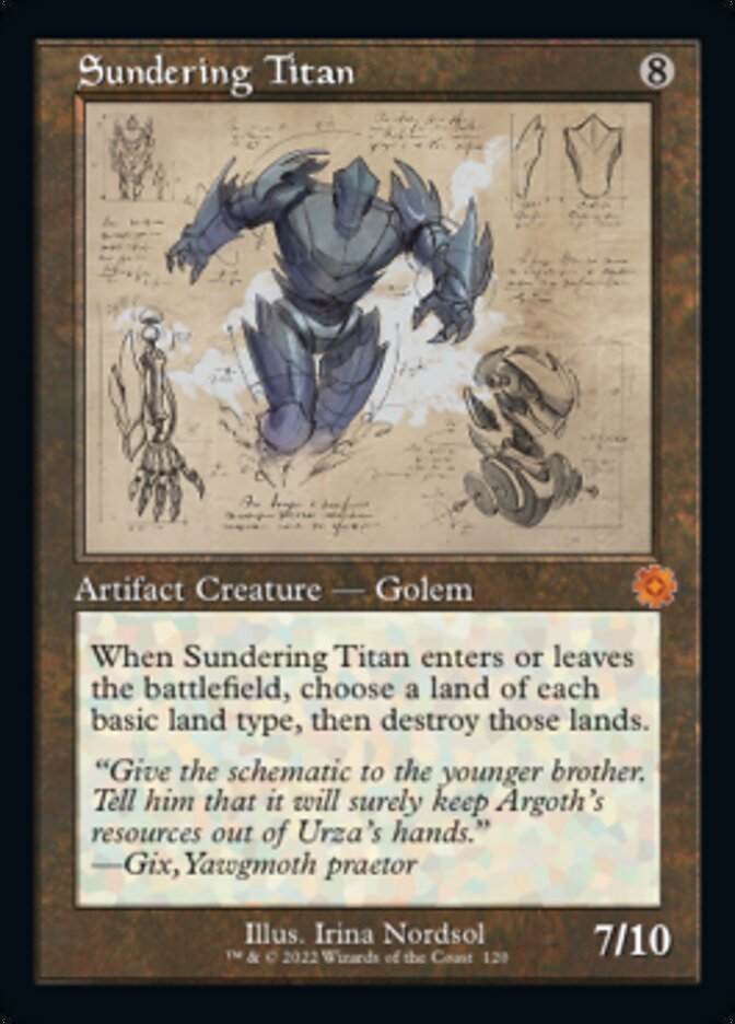 Sundering Titan (Retro Schematic) [The Brothers' War Retro Artifacts] | Webway Games