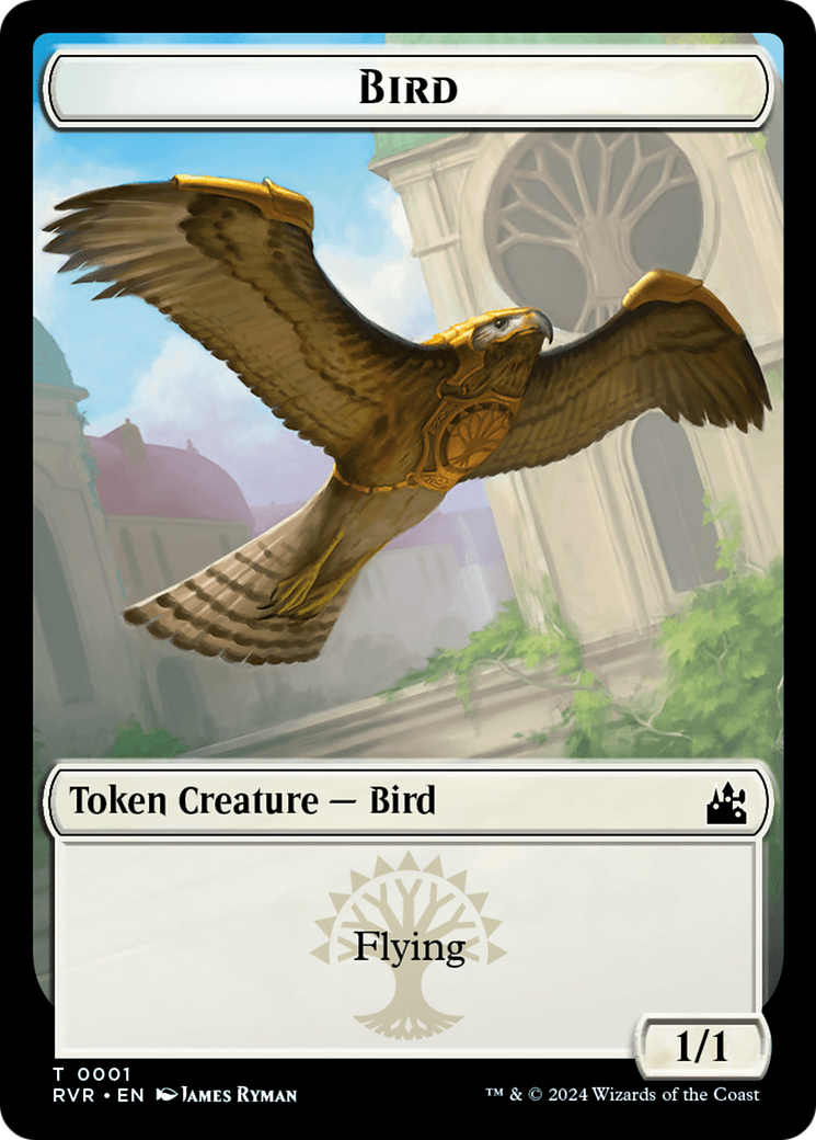 Bird // Spirit (0004) Double-Sided Token [Ravnica Remastered Tokens] | Webway Games