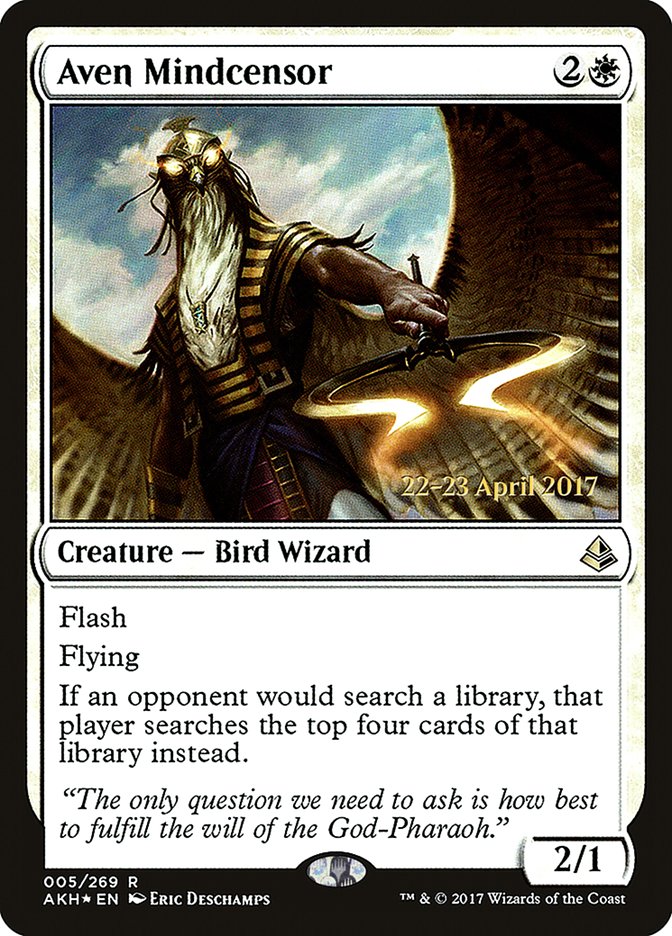 Aven Mindcensor  (Prerelease) [Amonkhet Prerelease Promos] | Webway Games