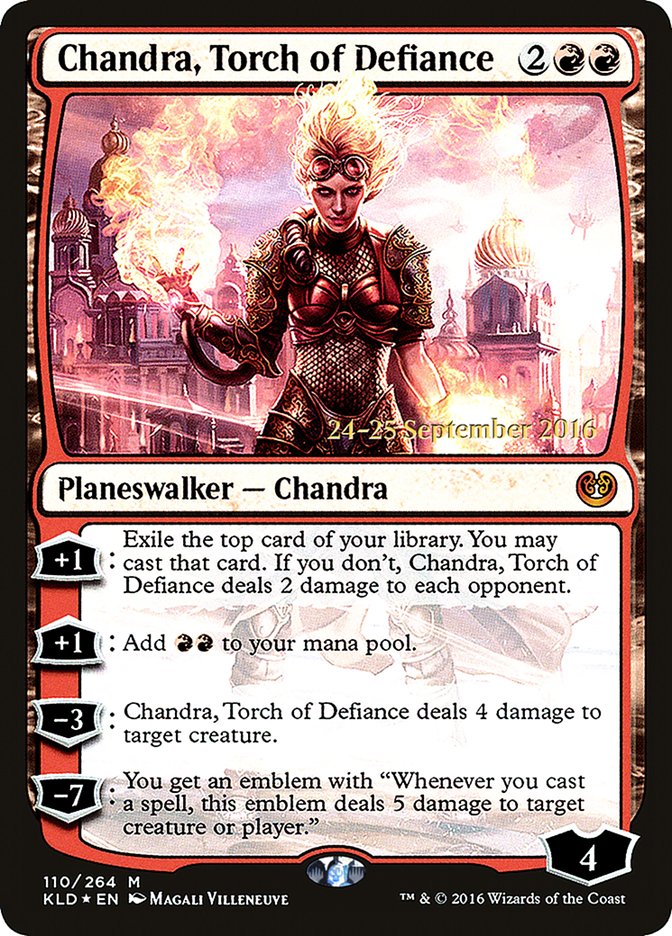 Chandra, Torch of Defiance  (Prerelease) [Kaladesh Prerelease Promos] | Webway Games
