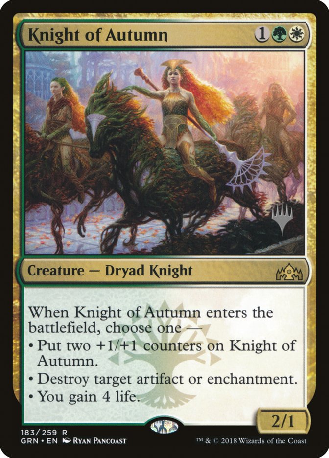 Knight of Autumn (Promo Pack) [Guilds of Ravnica Promos] | Webway Games