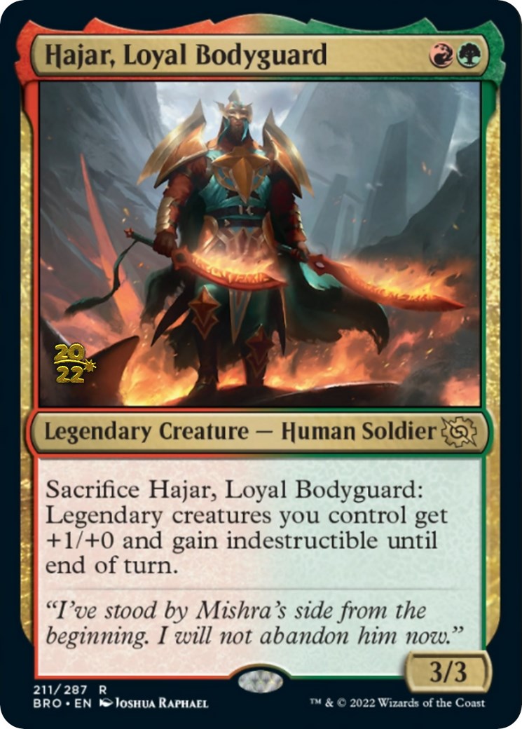 Hajar, Loyal Bodyguard [The Brothers' War: Prerelease Promos] | Webway Games