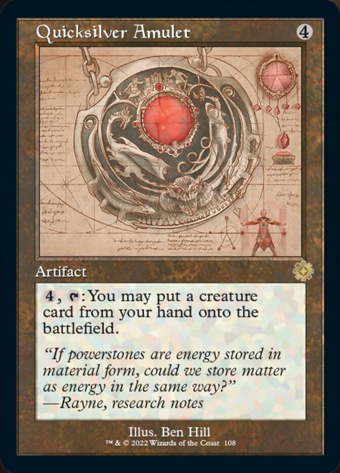 Quicksilver Amulet (Retro Schematic) [The Brothers' War Retro Artifacts] | Webway Games