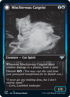 Mischievous Catgeist // Catlike Curiosity [Innistrad: Double Feature] | Webway Games