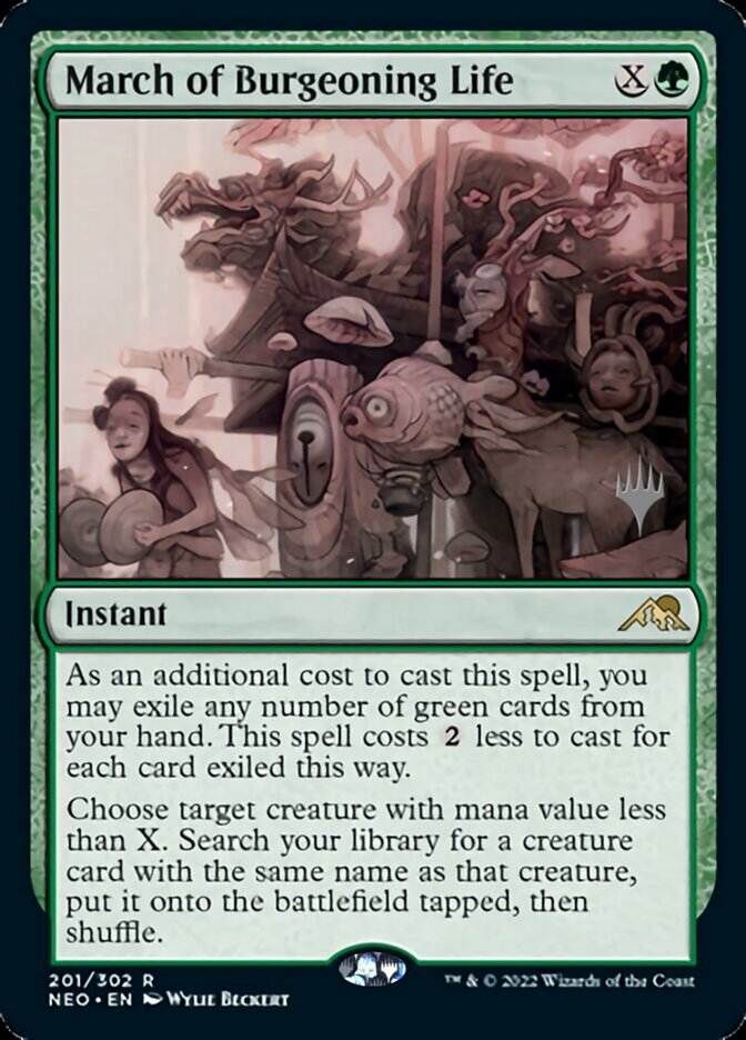 March of Burgeoning Life (Promo Pack) [Kamigawa: Neon Dynasty Promos] | Webway Games