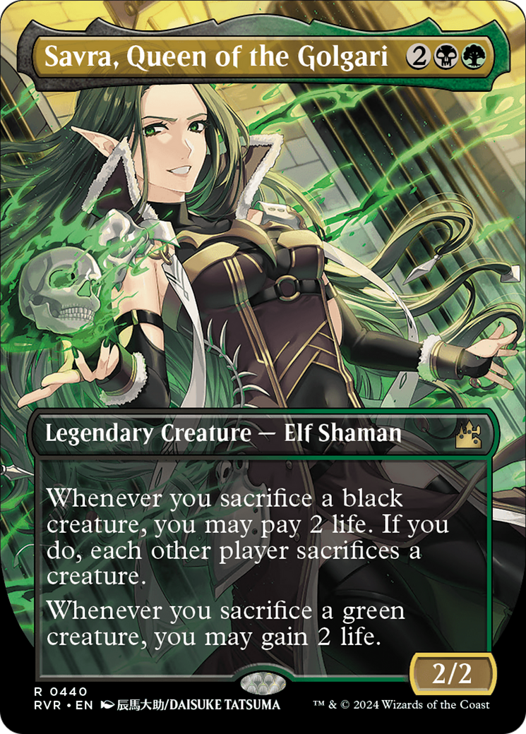 Savra, Queen of the Golgari (Anime Borderless) [Ravnica Remastered] | Webway Games