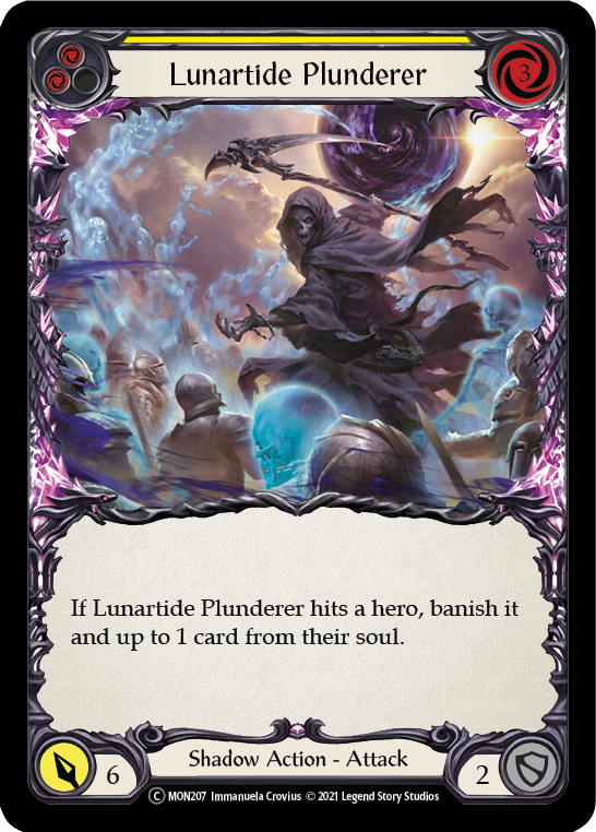Lunartide Plunderer (Yellow) (Rainbow Foil) [U-MON207-RF] Unlimited Rainbow Foil | Webway Games