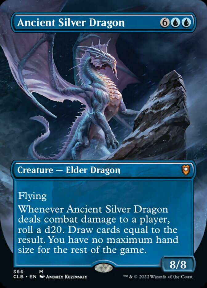 Ancient Silver Dragon (Borderless Alternate Art) [Commander Legends: Battle for Baldur's Gate] | Webway Games