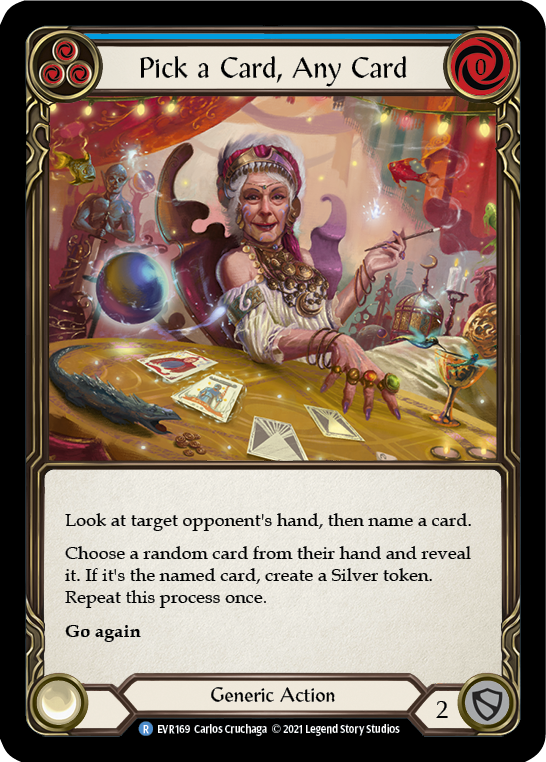 Pick a Card, Any Card (Blue) [EVR169] (Everfest)  1st Edition Rainbow Foil | Webway Games