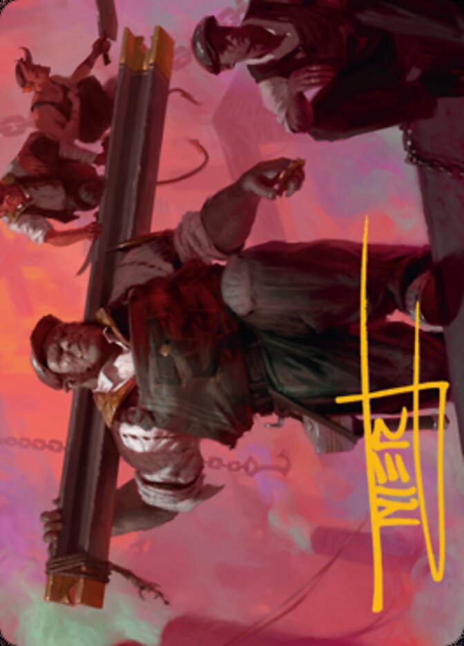 The Beamtown Bullies Art Card (Gold-Stamped Signature) [Streets of New Capenna Art Series] | Webway Games