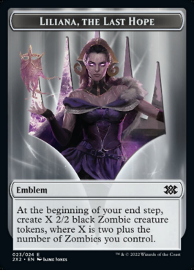 Liliana, the Last Hope Emblem // Spirit Double-sided Token [Double Masters 2022 Tokens] | Webway Games