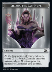 Liliana, the Last Hope Emblem // Spirit Double-sided Token [Double Masters 2022 Tokens] | Webway Games