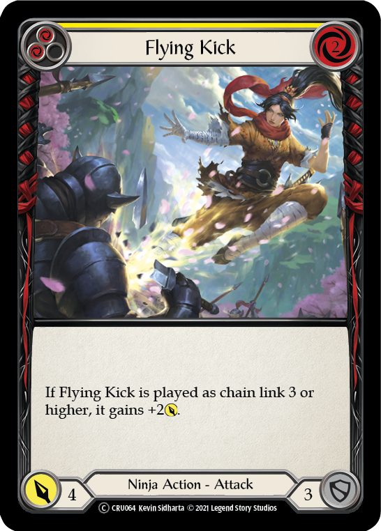 Flying Kick (Yellow) [CRU064] Unlimited Normal | Webway Games