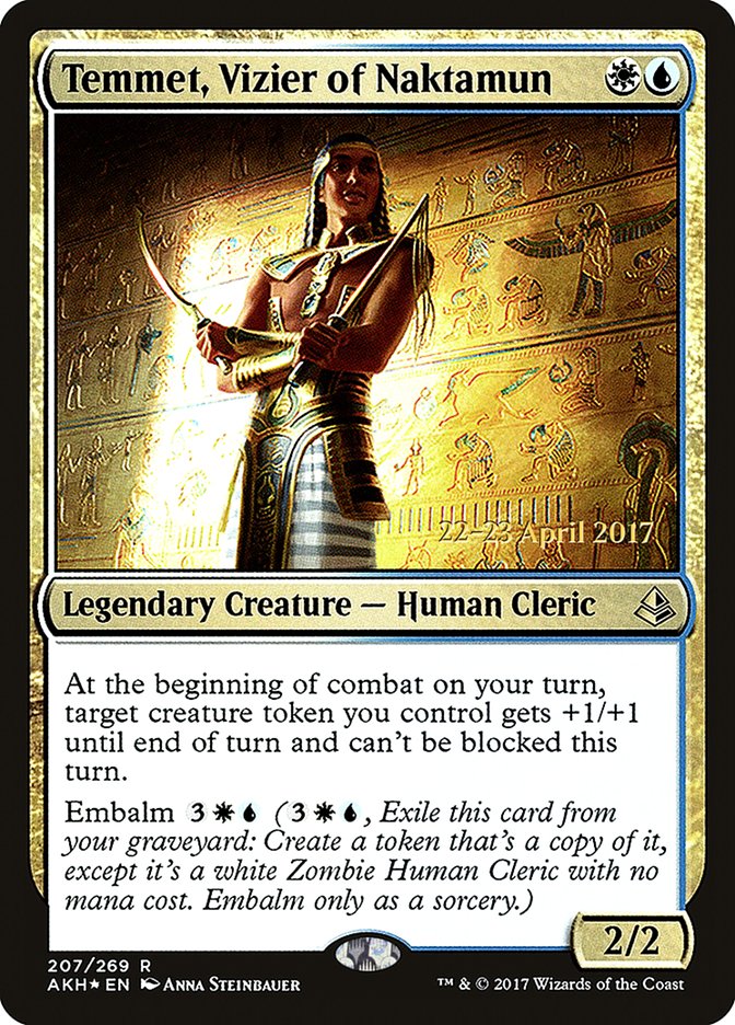 Temmet, Vizier of Naktamun  (Prerelease) [Amonkhet Prerelease Promos] | Webway Games