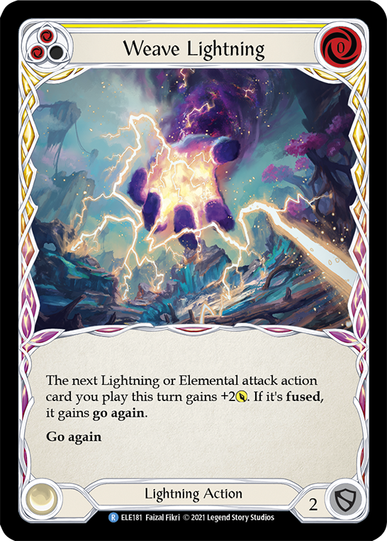 Weave Lightning (Yellow) [ELE181] (Tales of Aria)  1st Edition Normal | Webway Games
