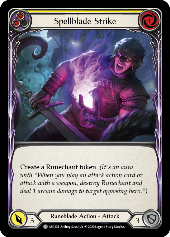 Spellblade Strike (Yellow) [ARC104] Unlimited Rainbow Foil | Webway Games