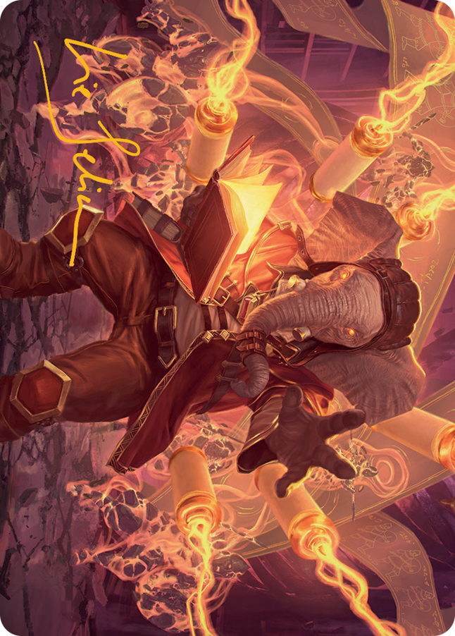 Quintorius, Loremaster Art Card (52) (Gold-Stamped Signature) [March of the Machine Art Series] | Webway Games